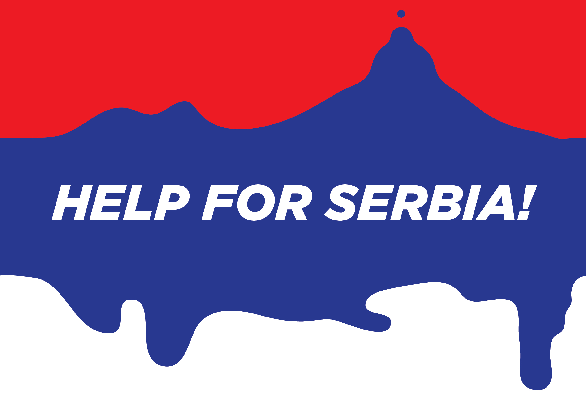 Poster Serbia Help by Borko Nerić